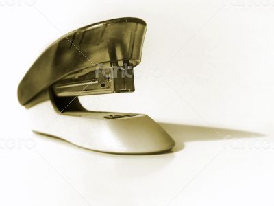 Plastic Stapler on White Background