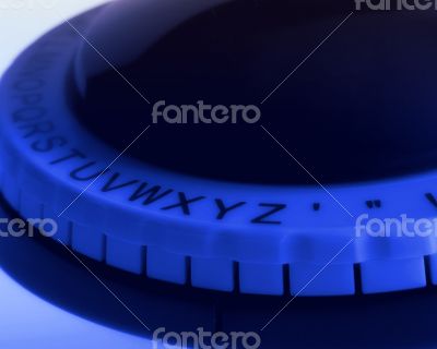 Close Up of Alphabet Wheel of Label Maker