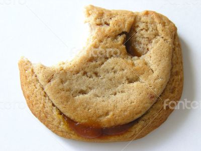 Partially Eaten Decadent Caramel Cookie