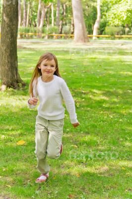 Cute running girl