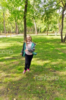 Cute running girl