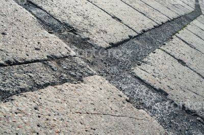 Grey concrete pavement surface
