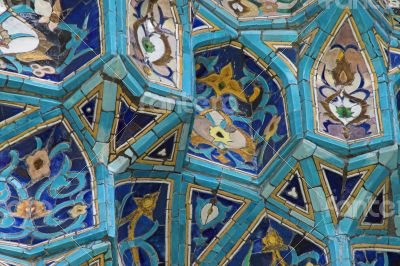 Fragment of a tiled wall 