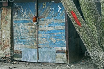 Gates of old garage 