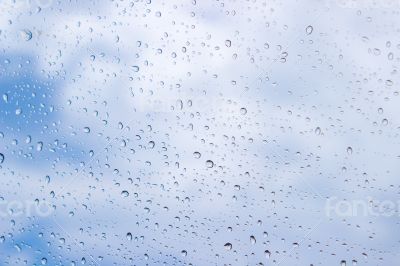 Rain drops on glass