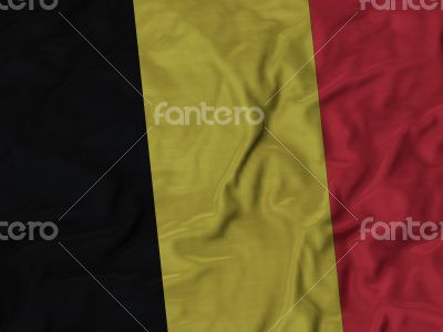 Close up of Ruffled Belgium flag