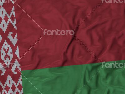 Close up of Ruffled Belarus flag