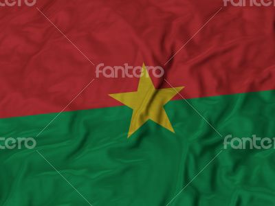 Close up of Ruffled Burkina flag