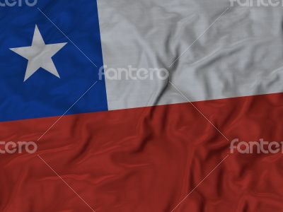 Close up of Ruffled Chile flag