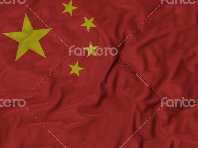Close up of Ruffled China flag