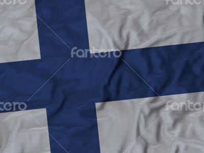 Close up of Ruffled Finland flag