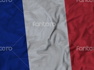 Close up of Ruffled France flag