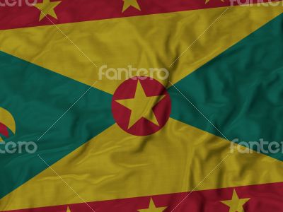 Close up of Ruffled Grenada flag