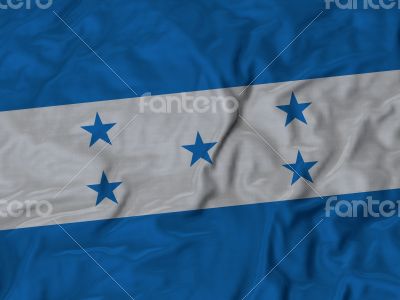 Close up of Ruffled Honduras flag