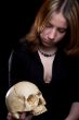 girl with skull