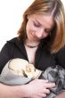 girl with skull