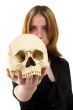 girl with skull