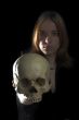girl with skull