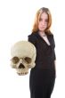 girl with skull