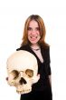 girl with skull