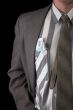 happy businessman on black