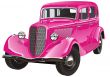 Pink retro car