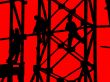 construction site, silhouettes