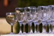 Empty champagne glasses