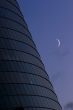 Office building with moon