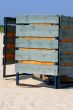 Beach cabine in sandy beach