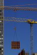 Construction crane lifting