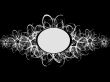 Abstract white frame on black background
