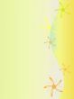 Yellow background with abstract flowers
