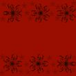 floral frame with black flowers