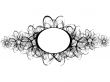Abstract black frame on white background