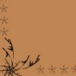floral frame with brown background