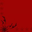 floral frame with red background