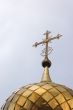 Golden cross on dome