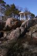 Landscape gardening rotunda on a rock