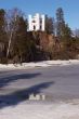 Architectural compositions in landscape park