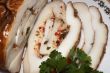 Smoked products from meat of a squid