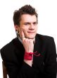 man on white background