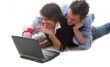 boy and girl with laptop