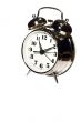 on white: clock