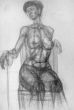 the sketch of the naked woman