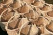 Line of baskets in the market