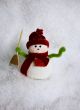 Snowman in snow