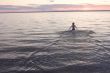 boy on the evening beach