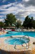 Blue pool in hotel