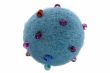 Wool ball, decorated with glass beads